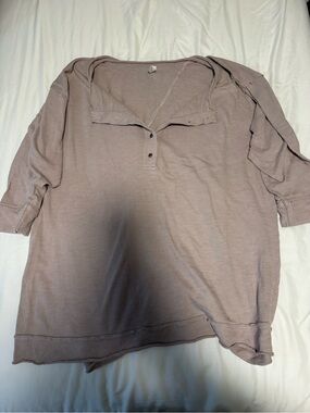 Free People Intimately 3/4 Length Oversized Shirt